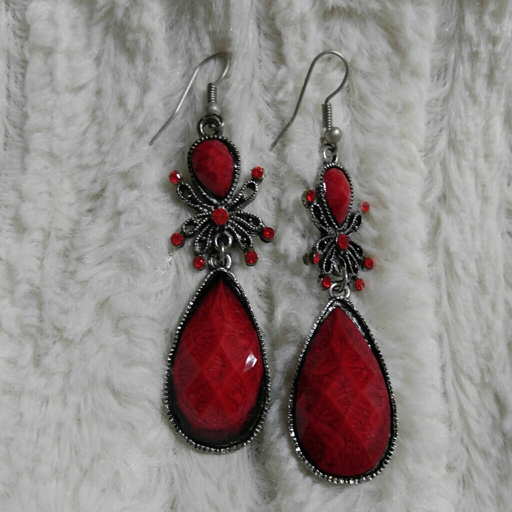 Tibetan dangle ear rings.