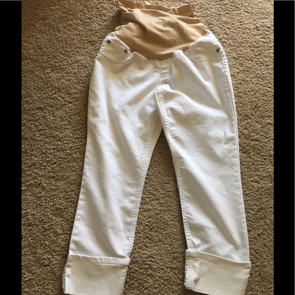 NEW Motherhood Maternity Indigo Blue Capri