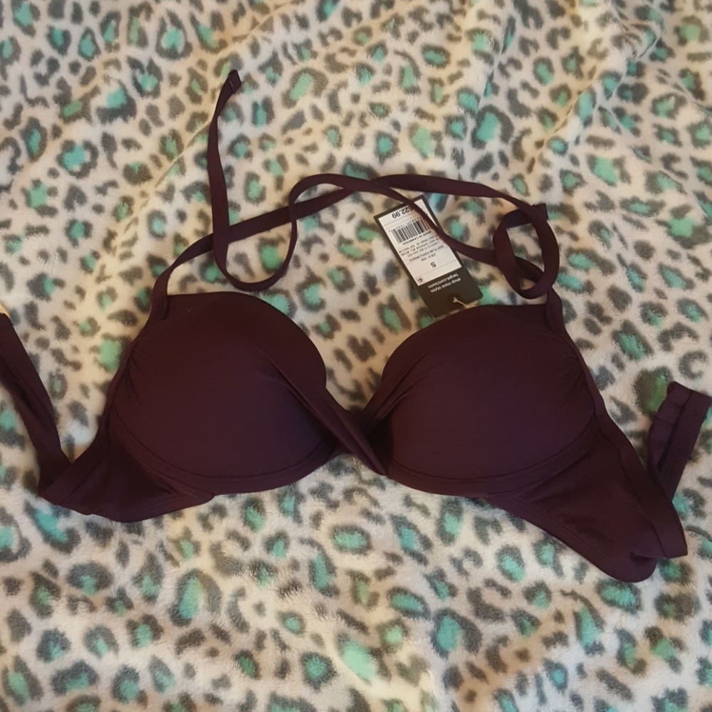 Bathing Suit Top in Plum