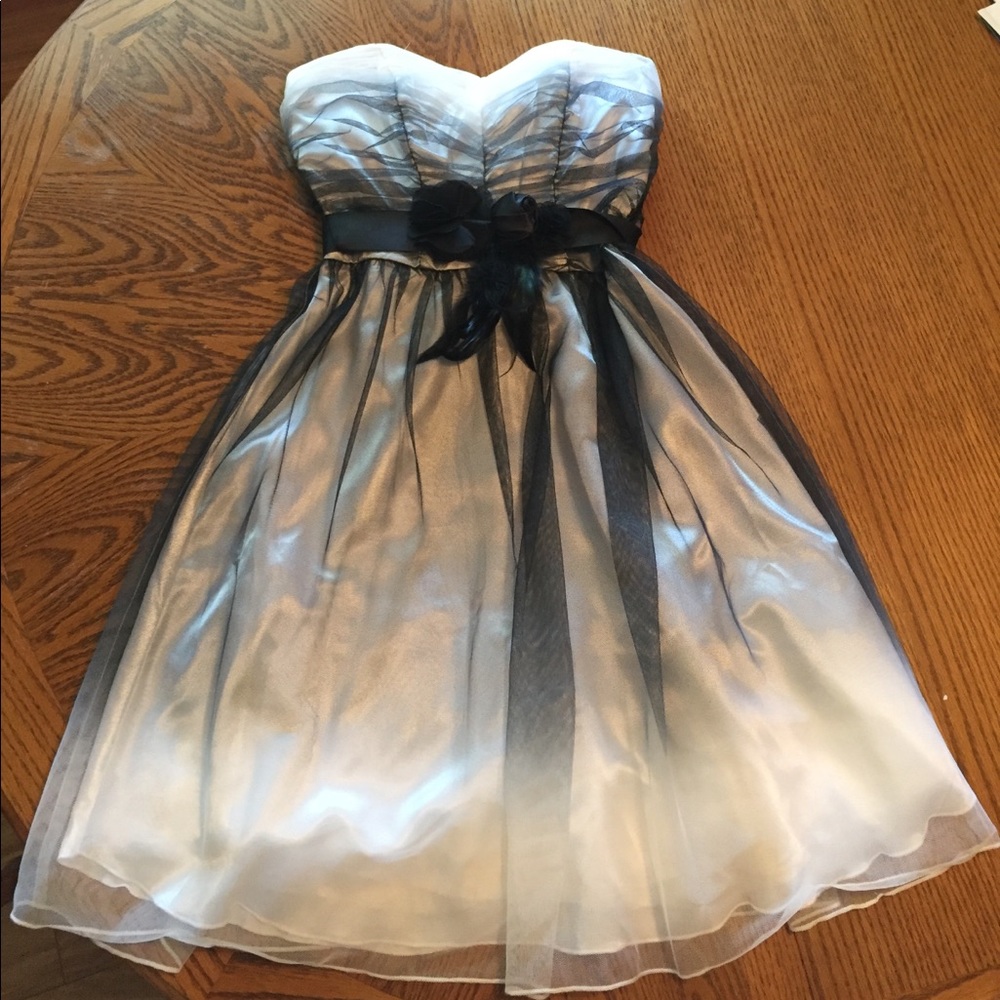 Black and white dance dress