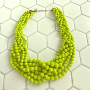 Lime green beaded necklace