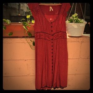 Anthropologie Balcony Dress in Red