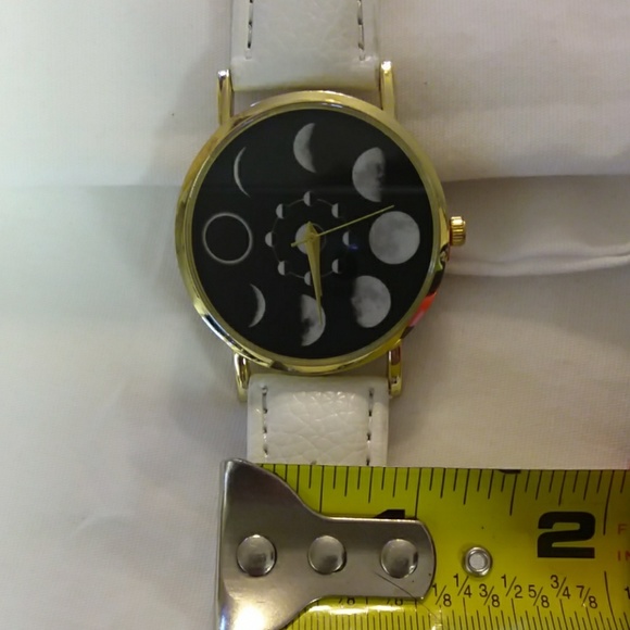 Solar moon phase lunar eclipse watch, white - Picture 7 of 7