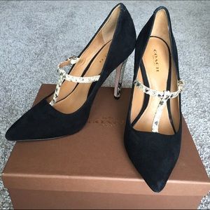Coach Fulton Stiletto black pumps 7.5