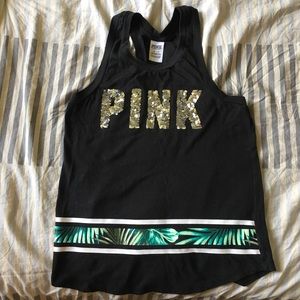PINK sequin tank top