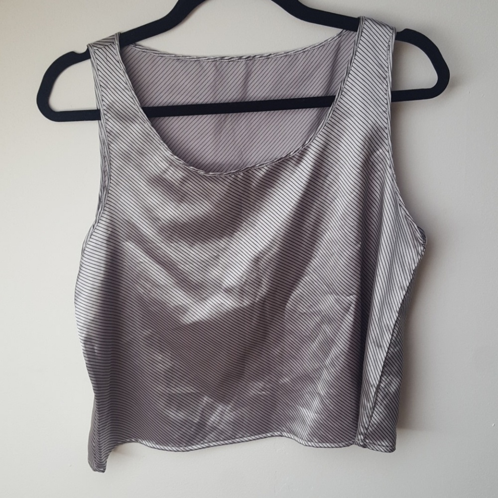 NEW AA Silver top with black stripes