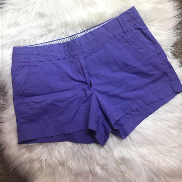 J. Crew Pants - purple j. crew 5" chino shorts size 8