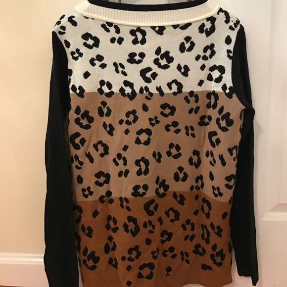 LF Leopard Color Block Sweater - Picture 2 of 2