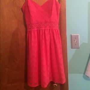 pink lace dress