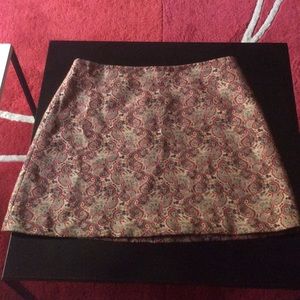Tory Burch Jacquard Red Skirt Size 8