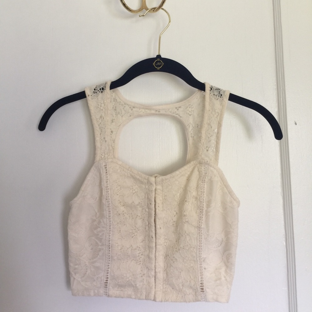 Lacey crop top corset