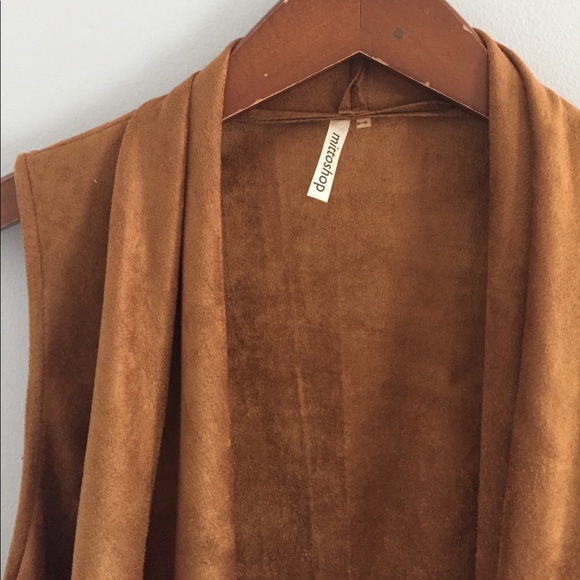 Never worn, suede boho fringe vest - Picture 2 of 4