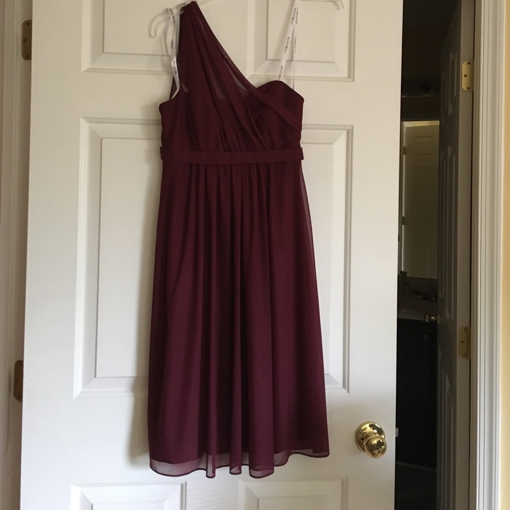 Wine bridesmaid dress