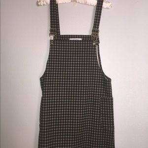 Overall checkered dress