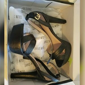 Black Platform Heeled Sandals