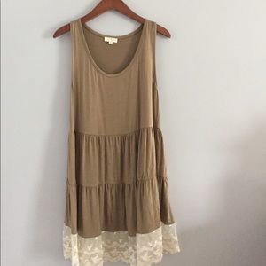 Flowy dress with lace bottom