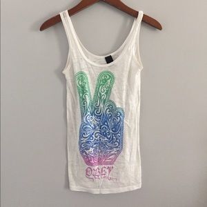 Obey sheer burnout tank top