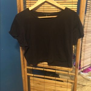 Charcoal Crop Tee