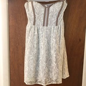 lace strapless dress