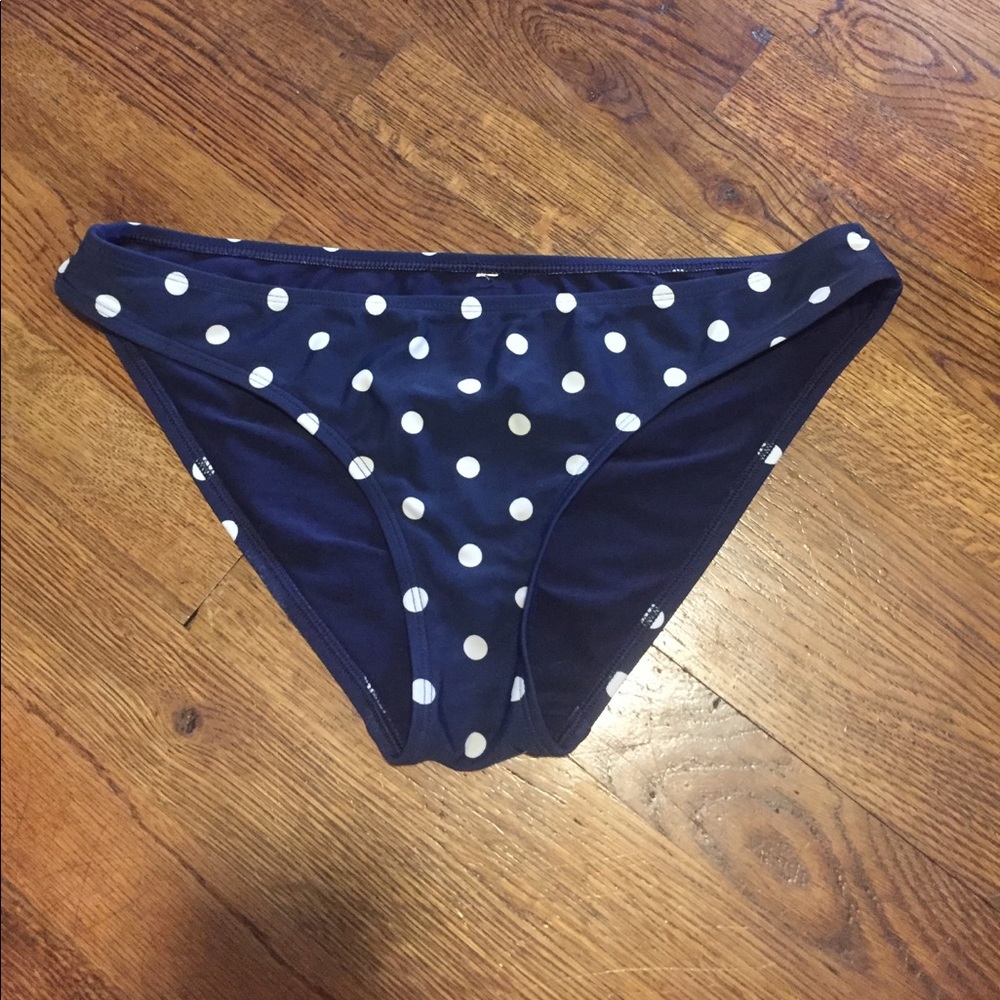 Blue and white polka dot bottoms