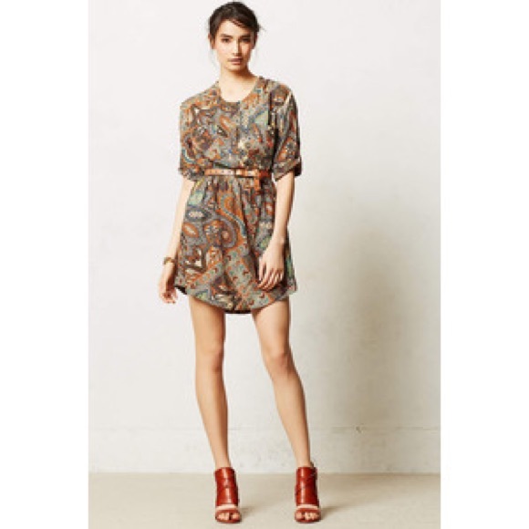 Anthropologie Dresses & Skirts - Anthropologie Paisley Print Shirt Dress
