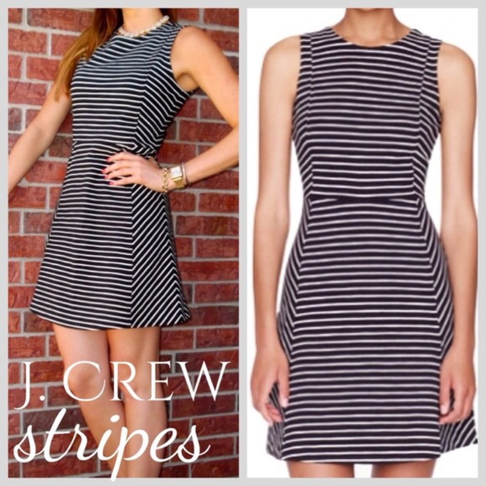 Jcrew striped skater dress