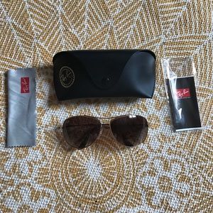 Authentic Ray-Ban Brown Aviator Sunglasses