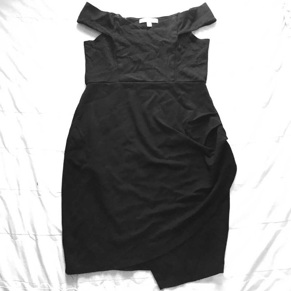 Off Shoulder Black Dress
