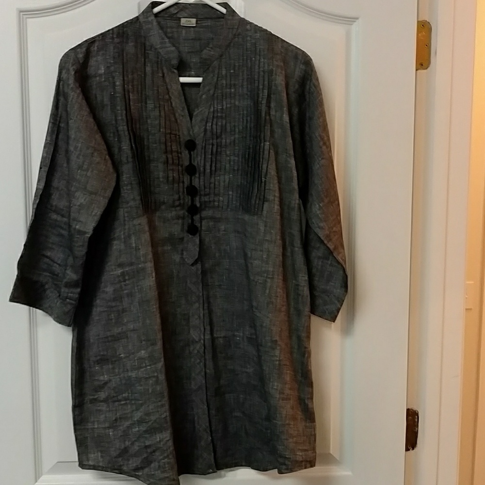 BNWOT black gray tunic purchased in India