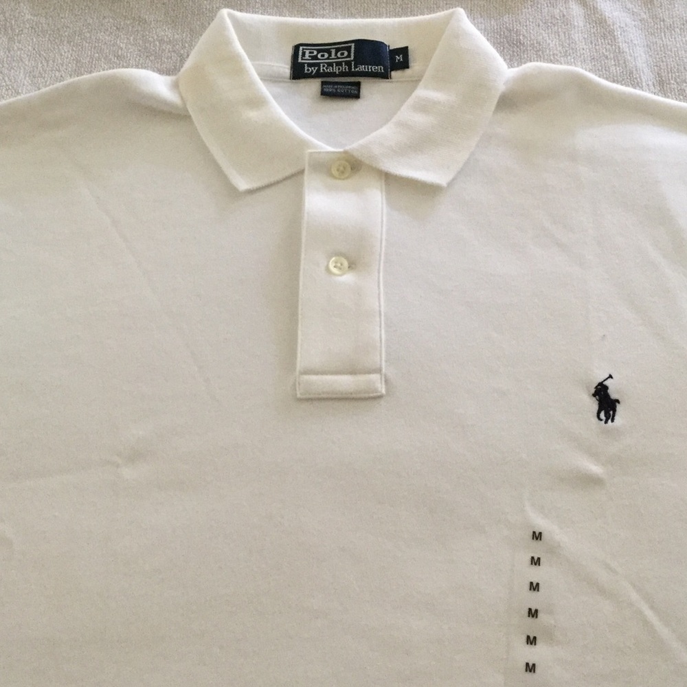 Ralph Lauren Men's Medium White Polo SS NWOT