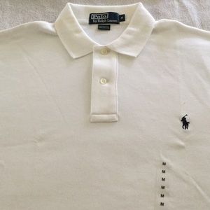 Ralph Lauren Men's Medium White Polo SS NWOT