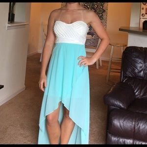 Windsor turquoise and white 'High-Low' dress