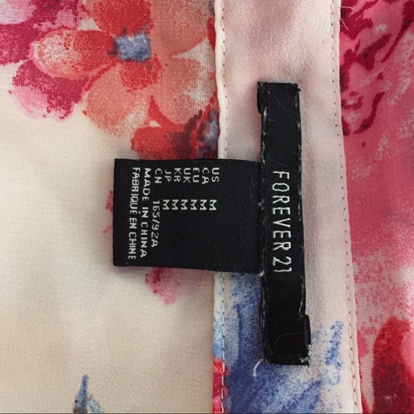 3/$20 Forever 21 hi low flowers sheer tunic - Picture 3 of 5