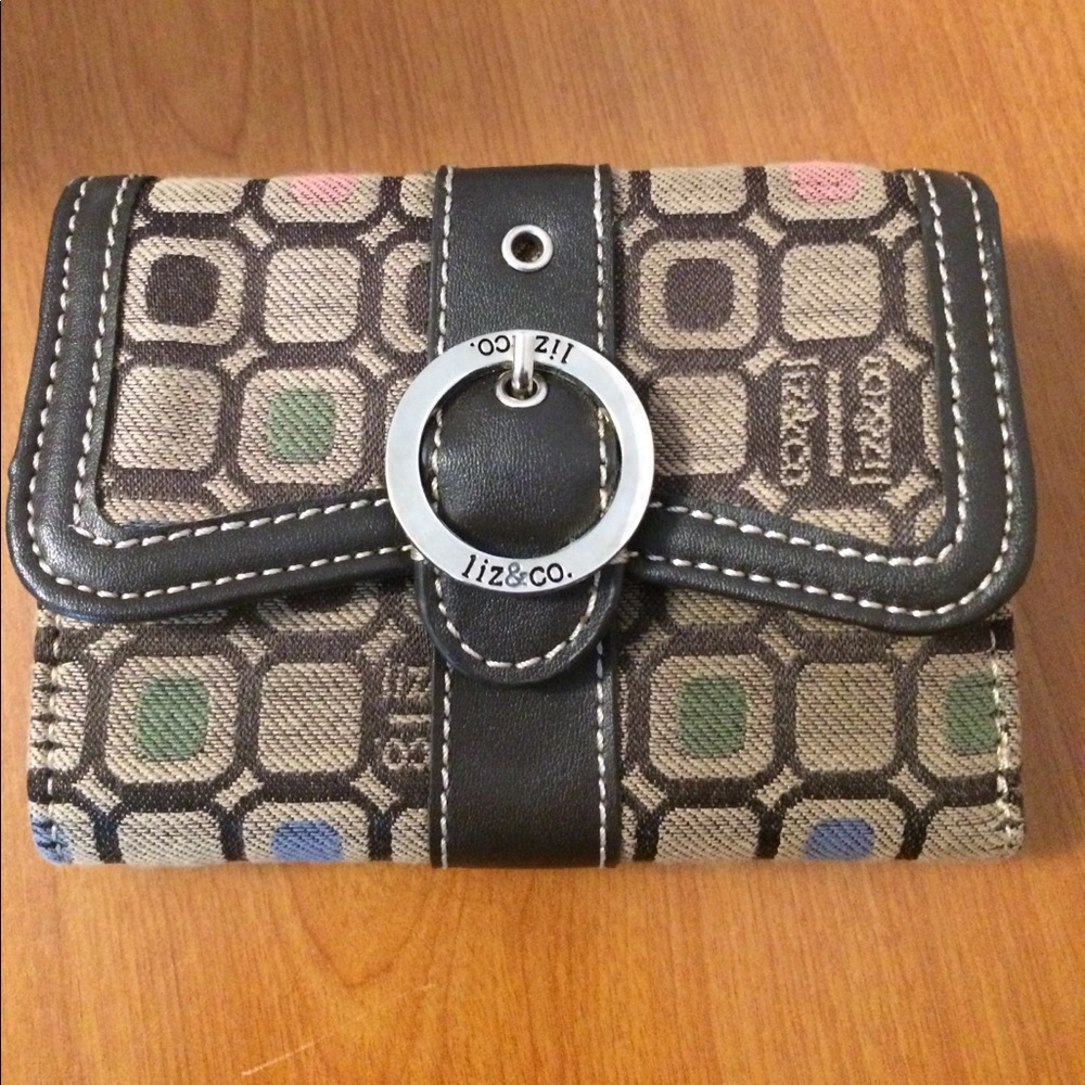Liz & Co Brown Wallet with multicolored accents