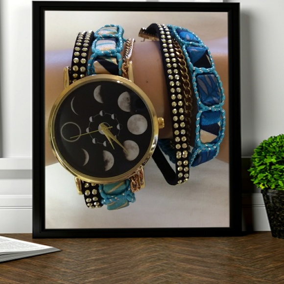 Accessories - Bono lunar solar eclipse moon phase watch bracelet