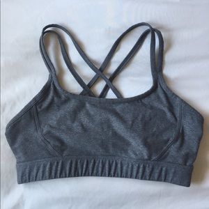 Zella Strappy Grey Sports Bra Size Medium