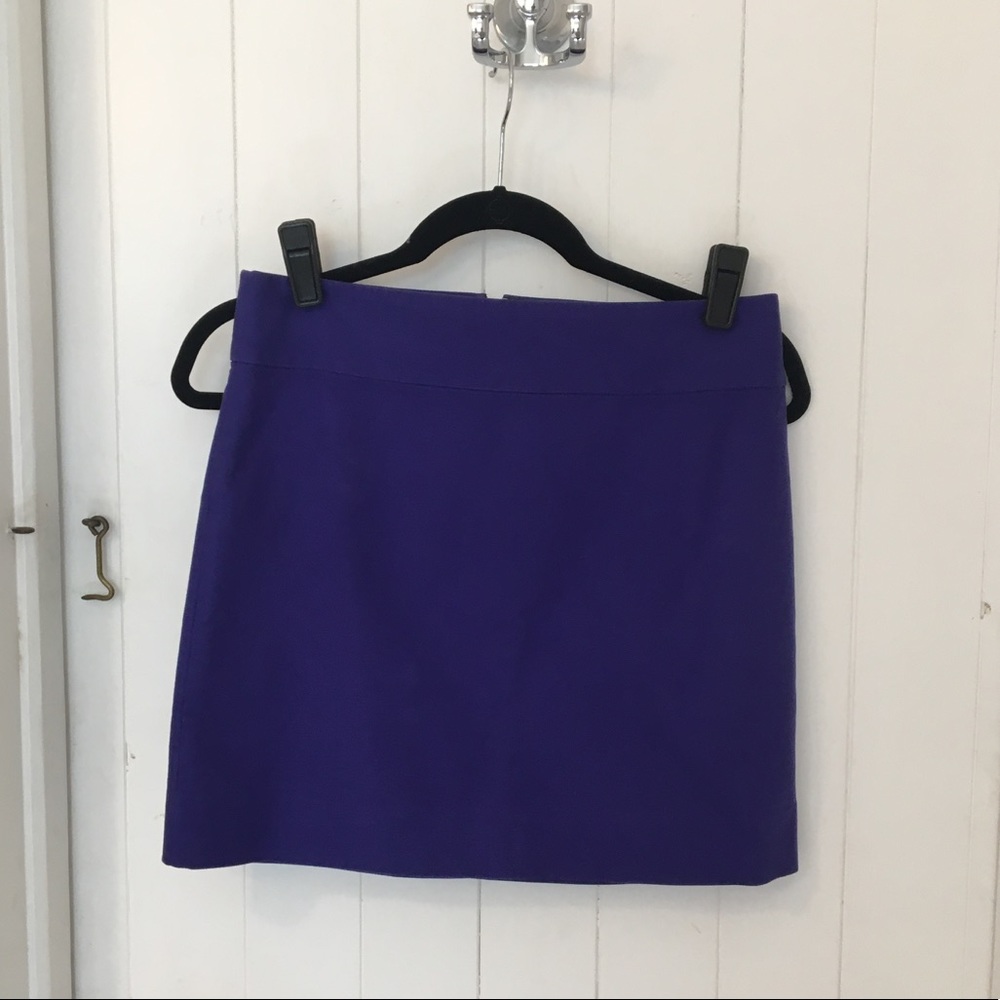 J Crew purple mini skirt size 0