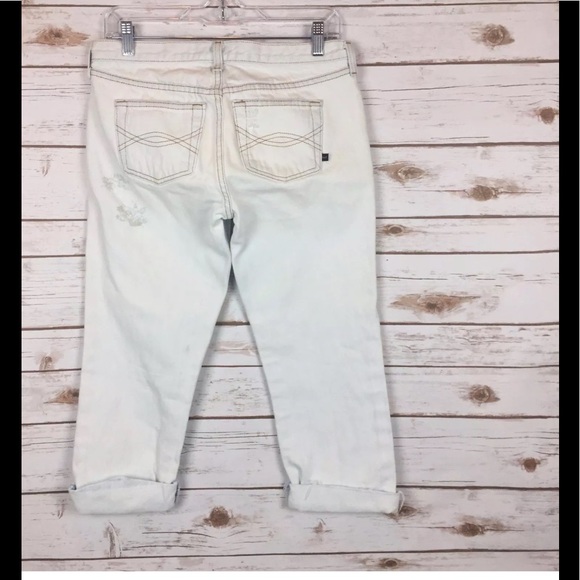 Abercrombie & Fitch Women's Distressed Capri Sz 4 - Picture 4 of 8