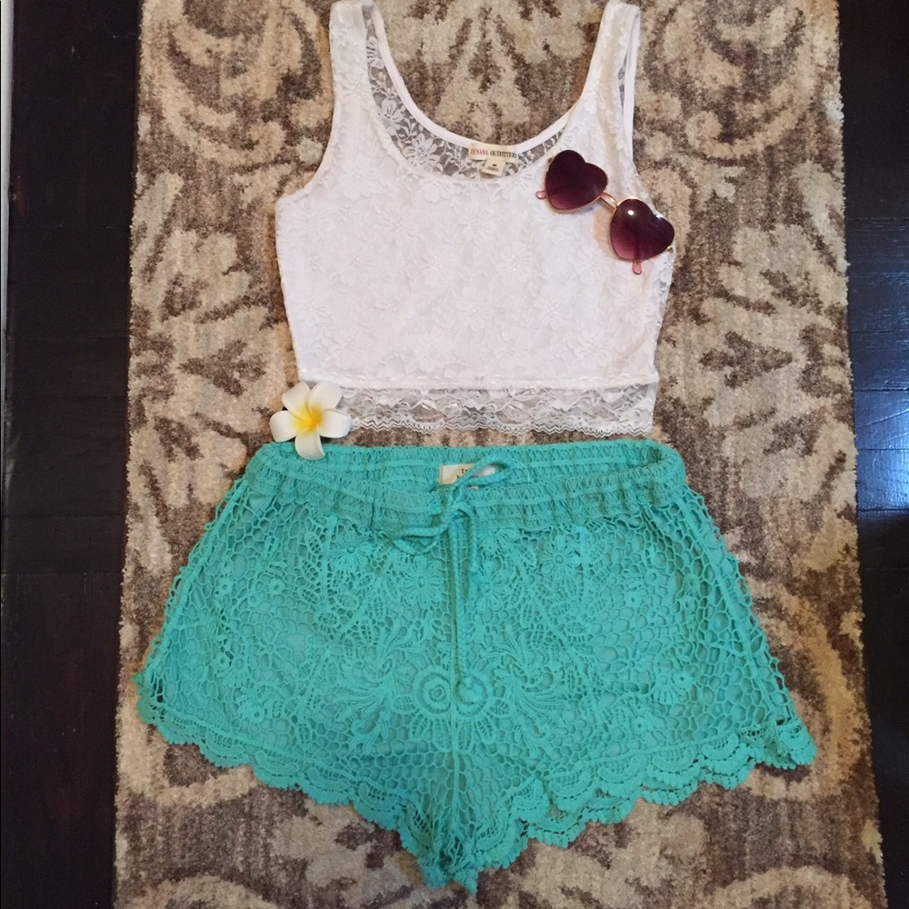 Mint Crotchet Shorts