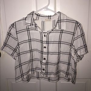 PacSun LA Hearts cropped button down