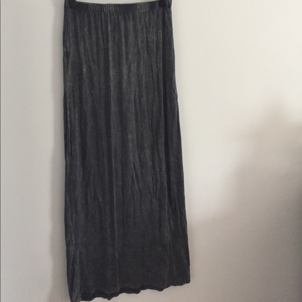 Acid washed maxi skirt
