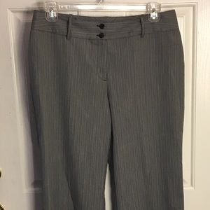 Grey striped trousers