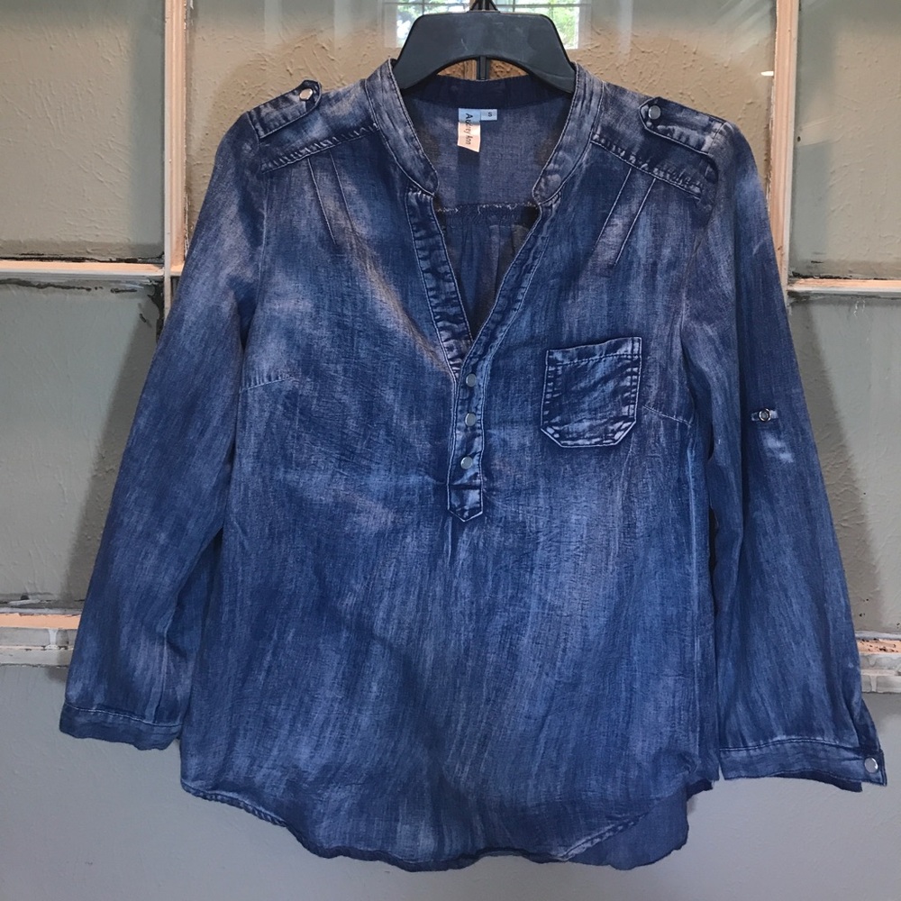 Audrey Ann Blue Denim Tunic