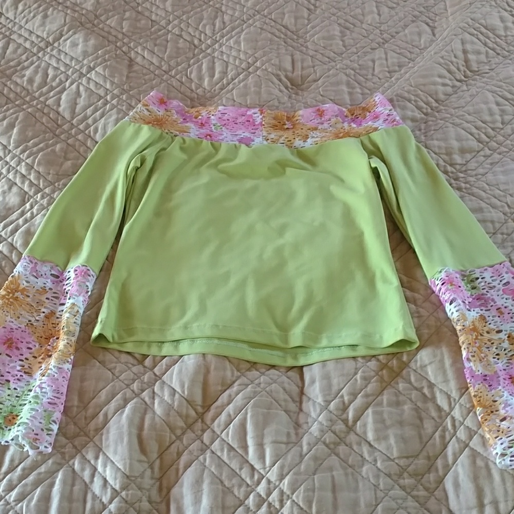 Laser cut out blouse