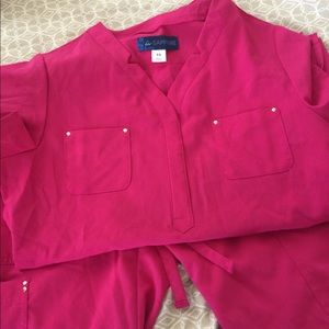 Koi sapphire scrub set XS petite lipstick pink