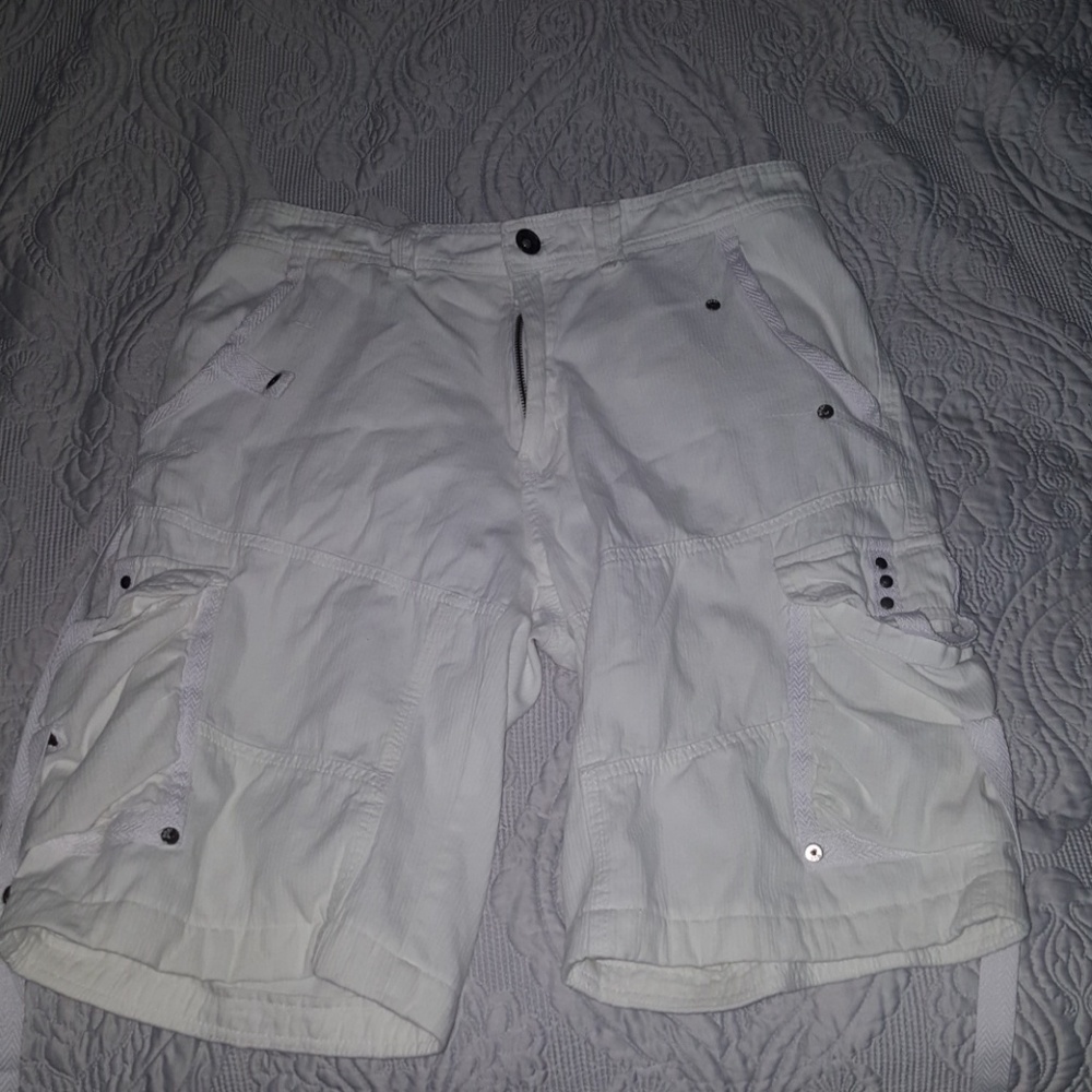 Mens White Cargo Short From Request