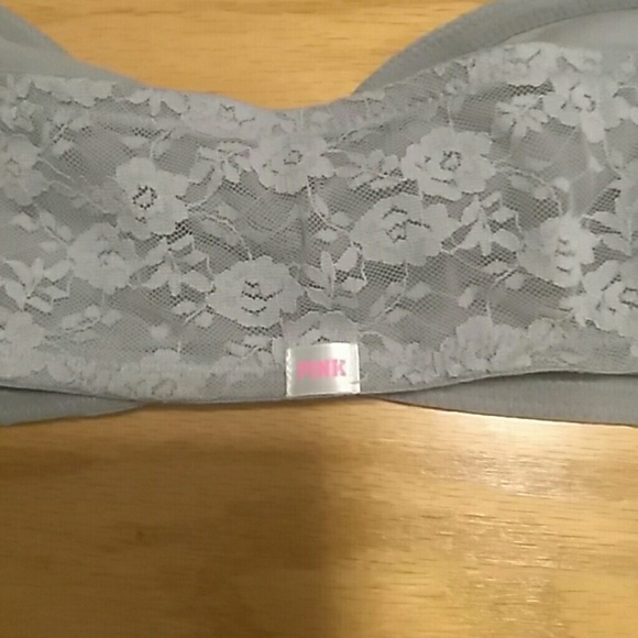 VS PINK grey lace design strapless bra top by - Picture 2 of 3