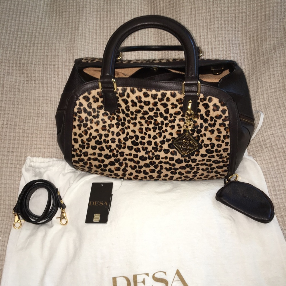 Desa Leopard Print Satchel