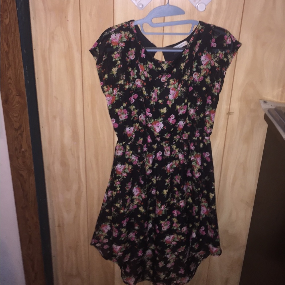 Short In front long in back flower dress
