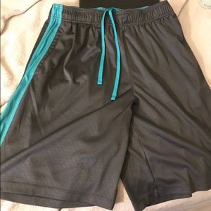 Men's Grey and Blue Shorts